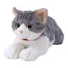 Плюшевая игрушка-кошка на колено Sunlemon Белая 13x36x15см Милый животный набитый кот P-7812