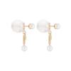 Dior Bow Tie Crystal-Studded Pendant Earrings Women earrings Champagne E3630WOMCY-D03S