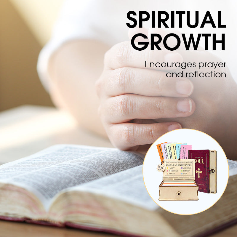 Деревянная коробка для стихов из Библии со 150 карточками для молитв, вдохновляющая коробка со Священными Писаниями, христианский футляр для хранения Библии для дома, собраний, подарок