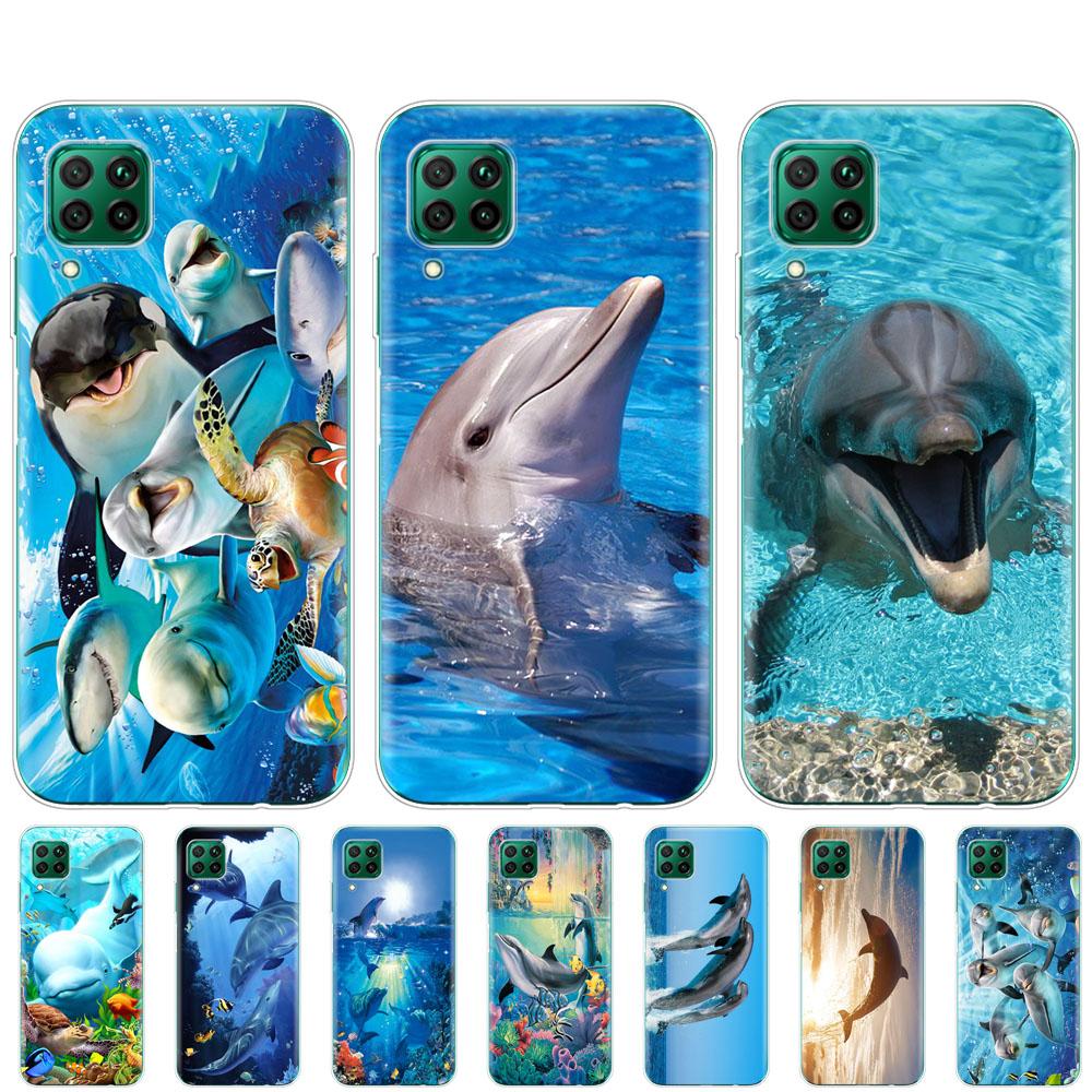 Чехол для huawei p40 lite E p40 pro P smart 2020 Чехол для huawei Y5P Y6P Y7P Y8P Y6S Y9S NOVA 5T дельфин танцует и прыгает