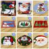 DIY Carpet Embroidery Christmas Latch Hook Rug Kits Foamiran for Needlework Cushion Mat Santa Claus 3D Embroidery Carpet Kit Set