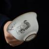 160 мл Руская печь Крытая чаша Винтажная чаша для заваривания чая Керамическая чаша для подачи чая