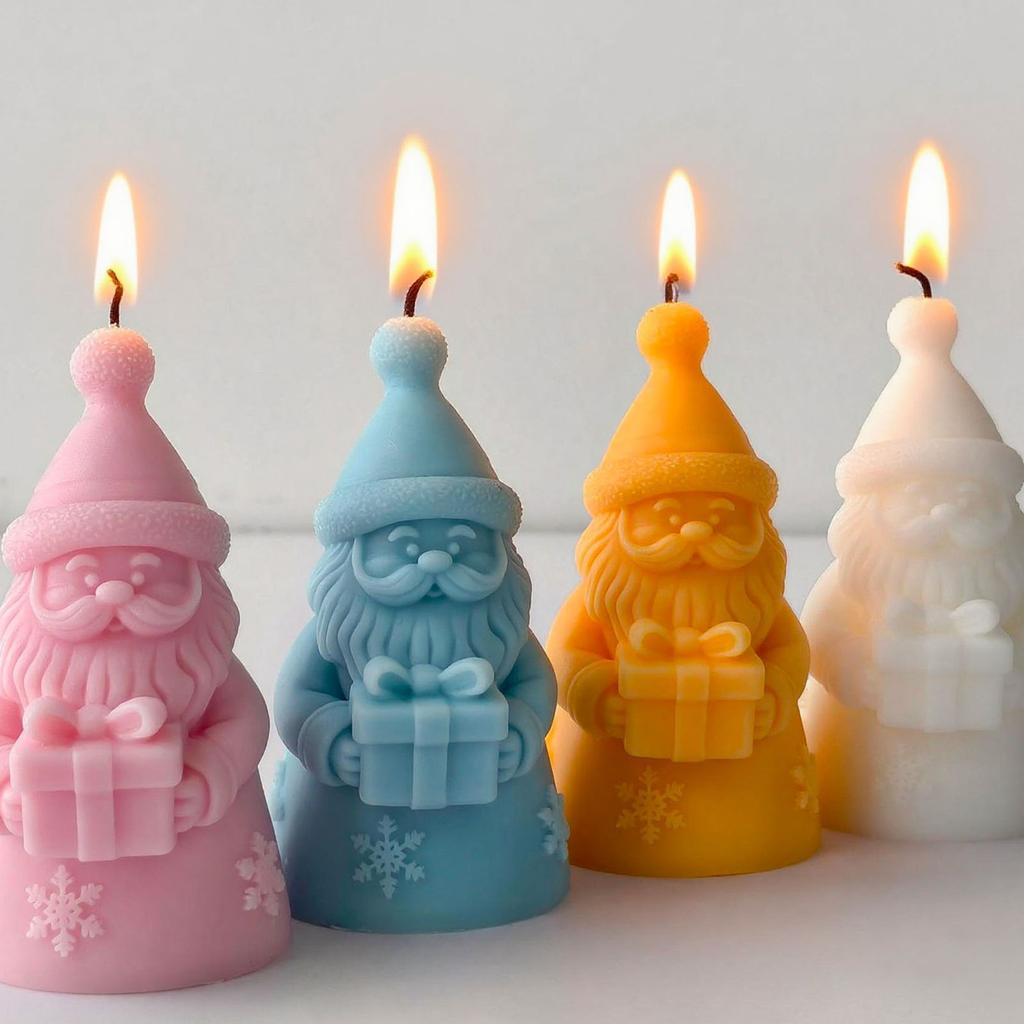 Santa Clause Candle Silicone Mold Multipurpose Silicone Mould for Making Candle Soap Holiday Decoration Epoxy Resin