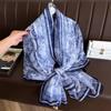 180*135cm Summer Silk Scarf Women Outdoor Shawl Bandanna Foulard Female Beach Fashion Luxury Oversized Shawl Head Hijab Wrap