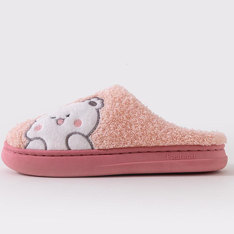 Qidashun New Cartoon Cotton Slippers, Autumn and Winter Indoor and Outdoor Couple Cotton Shoes To Keep Warm and Cute Cotton Tows
