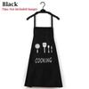 1 шт. фартук с принтом английских букв и кухонной утвари, водонепроницаемый фартук