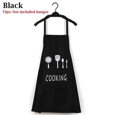 1 шт. фартук с принтом английских букв и кухонной утвари, водонепроницаемый фартук