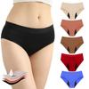 Трусы средней талии Большие размеры Женское менструальное дышащее нижнее белье Физиологическое нижнее белье Трусики