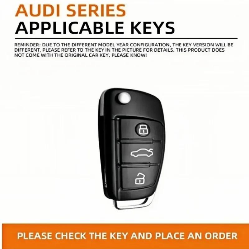 Для Audi 8P Для Audi A1 A3 A4 8P 8L 8V A5 B6 B7 A6 A7 C5 C6 Q3 Q5 Q7 4F S3 S4 S6 RS3 TT Аксессуар Чехол-оболочка из цинкового сплава для автомобильного пульта ДУ