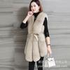 Куртка осень-зима новая теплая повседневная женская средней и длинной длины искусственный лисьий мех сращивание меховой жилет жилет