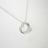 Pre-owned Tiffany & Co. silver 925 open heart pendant necklace j56-5