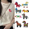 10PCS/Set Cartoon Pony Patten DIY Clothing Accessories Funny No Adhesive Backing Playful Patch Multi-Function 6 Styles