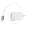 Быстрое зарядное устройство PD 65 В со встроенным кабелем USB-C, портативное настенное зарядное устройство для ноутбука, телефона, планшета
