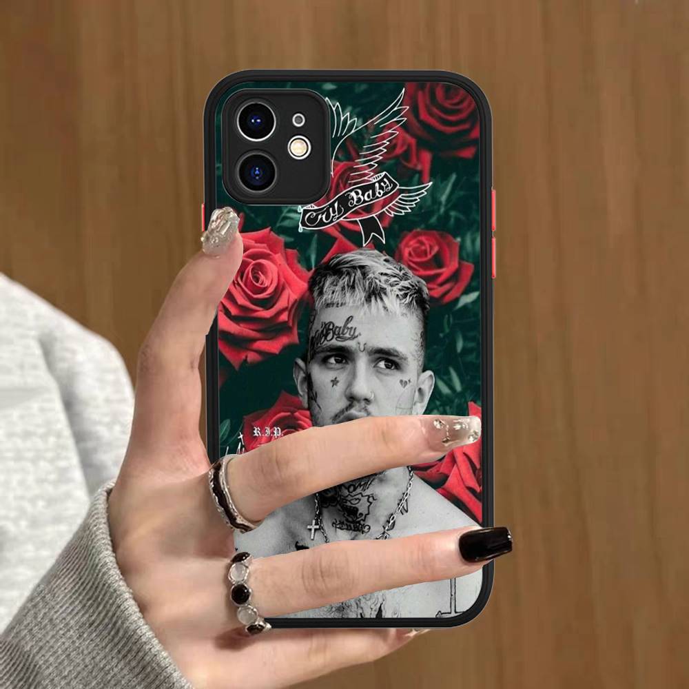 Hip Hop Rapper L-Lil P-Peep For IPhone 16 15 14 13 12 11 Pro Max X XS MAX Plus Translucent Black Phone Cover
