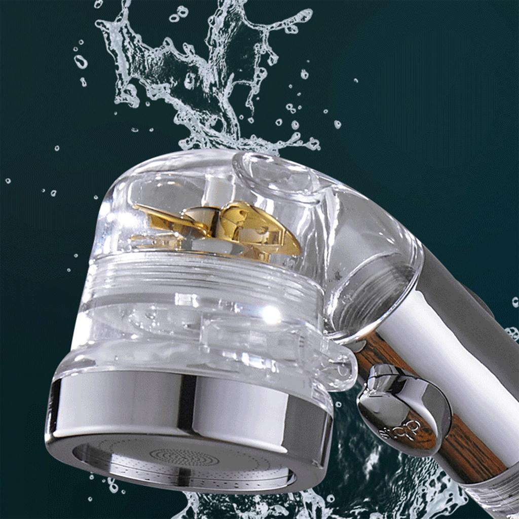 Насадка для душа Водосберегающая Высокое давление Пропеллерный поток Насадка для душа с вентилятором Встроенный фильтр Дождевой эффект Ванная комната