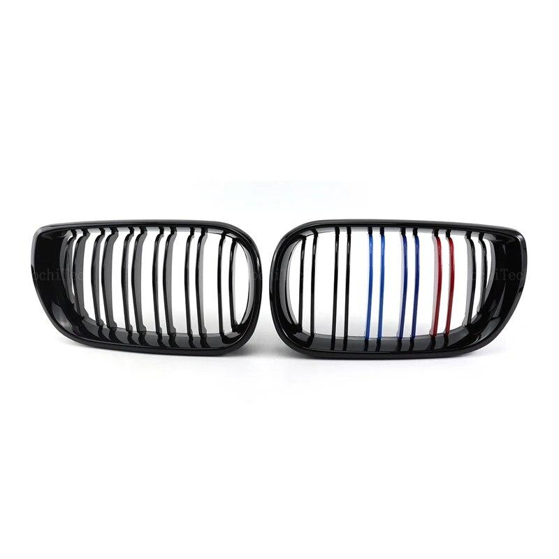 New Look Car Grille Grill Front Kidney Glossy 2 Line Double Slat For E46 Coupe Cabrio 325Ci 330Ci LCI 2 Doors 03-06 Accessories