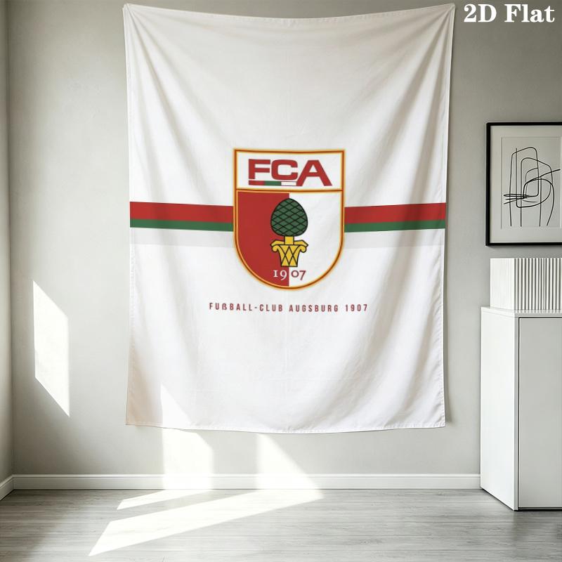 FC Augsburg Wall Tapestry Aesthetic Wall Hanging Printed Fabric Blanket Decorative Tapestries for Bedroom Living Room Home Decor