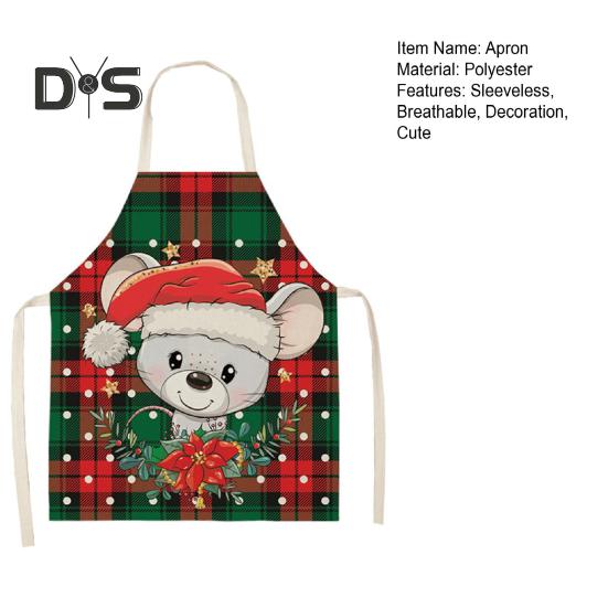 Полиэстеровый нагрудник для приготовления пищи, маслостойкий, практичный, забавный, с мультяшным рисунком, для рождественской вечеринки