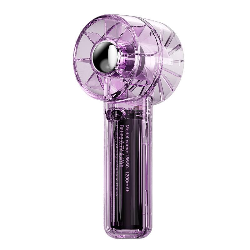 26-Color Mini Transparent Handheld Fan with USB Charging, Long Battery Life, and Three-Speed Wind