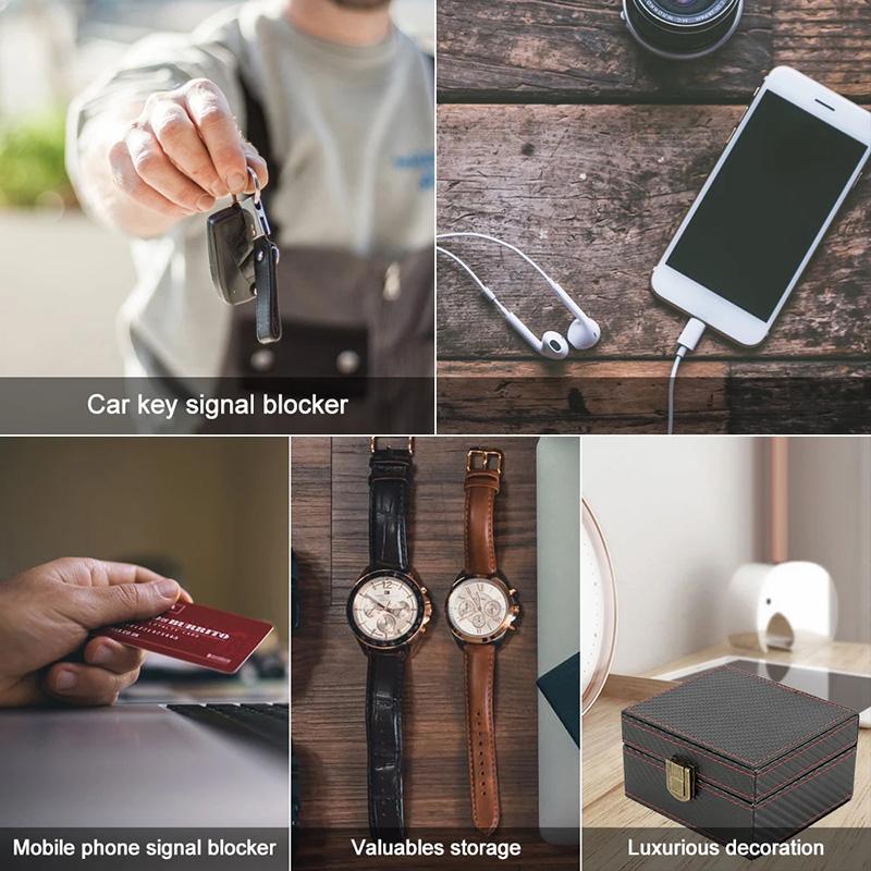 Anti Theft Car Key Signal Blocker Faraday Box Radiation Protection Phone Box Anti Tracking RFID Security Storage Faraday Case