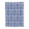 Antique Classic Lisbon Blue Azulejo Tile Floral Pattern Blankets Soft Warm Flannel Throw Blanket Cover for Bed Travel Home Couch