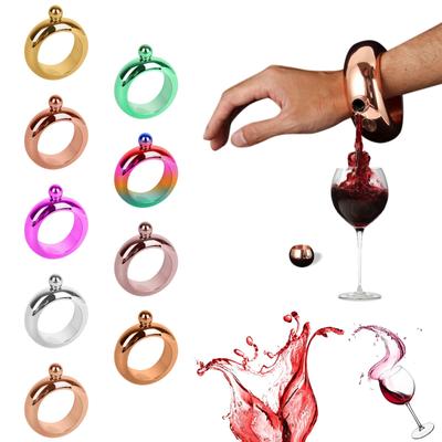 Nikitas портативный браслет-кувшин из гладкой нержавеющей стали для хранения виски/алкоголя