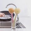 Wheat Straw Long Handle Non-Stick Oil Pot & Dish Brush - Hangable, Portable Kitchen Cleaning Tool