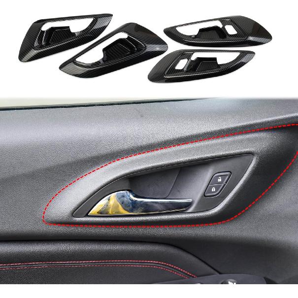 Накладка на ручку внутренней двери в стиле карбона Korlot, аксессуары для отделки для Chevrolet Trax 2024-2026