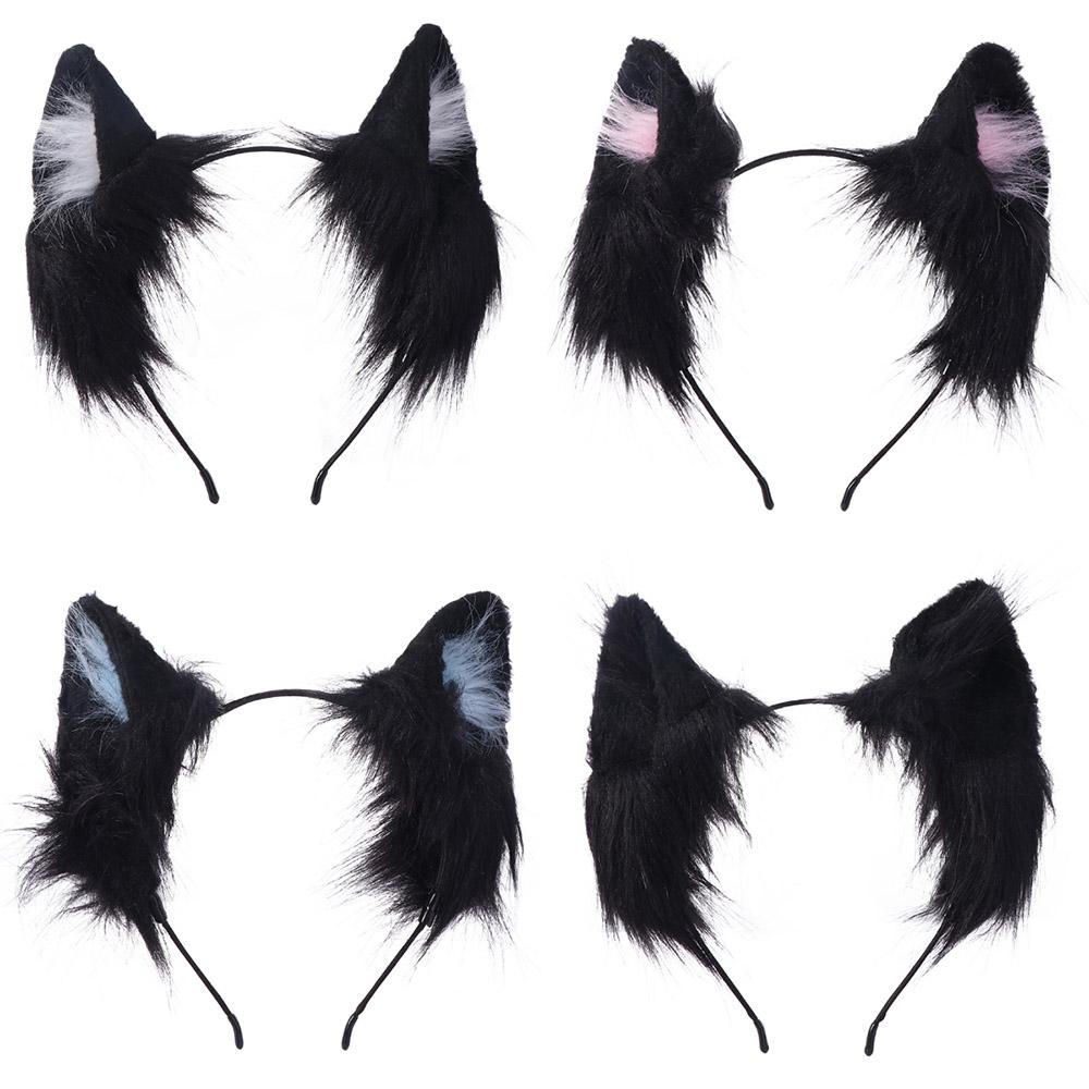 Jk Cat Ears Headband Lolita Plush Hair Band Cute Cosplay Headwear Girl/Women