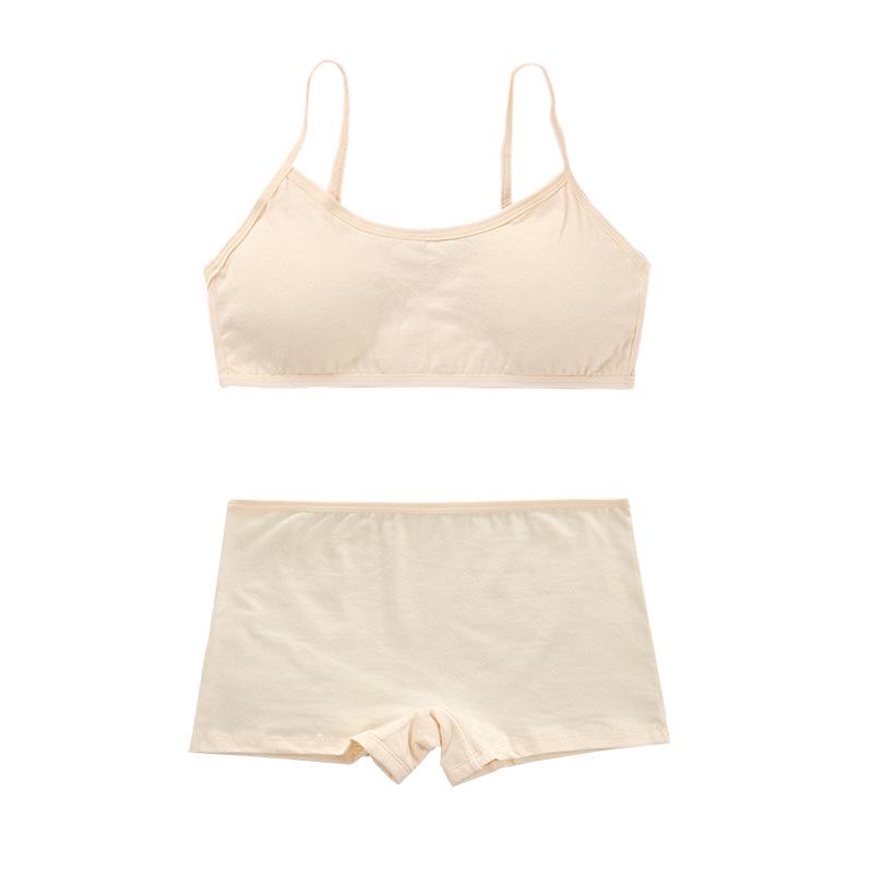 Хлопковая майка для девочек, трусики ярких цветов, майка для девочек, детский бюстгальтер-бретелька, топы для детей 8–16 лет