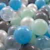 300 Balls 7cm/2.75in Soft Plastic Play Balls for Children Colourful, Pearl/grey/transparent/baby Blue/mint
