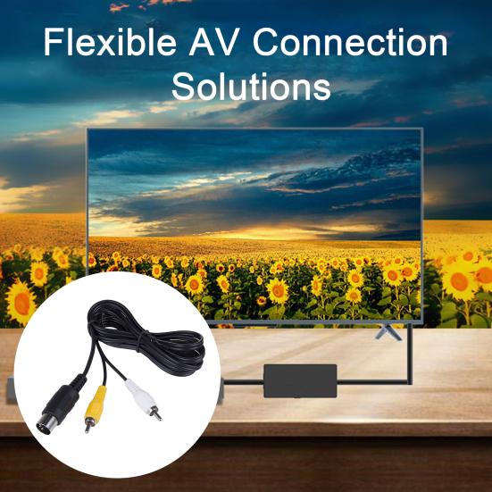 Игровой аудио-видео кабель, универсальный AV-стереокабель, композитный кабель, A/V RCA-кабель для подключения, видео-AV-стереокабель для SegaGenesis 1