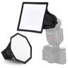 NEEWER New Edition Flash Diffuser 2 Pack for Speedlite Softbox Foldable Z2 Z1 V1 Round Head Flash Compatible Godox Flash NS5P (15cm Octagon, 15x12.5cm