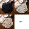 Wholesale Ice Silk Triangular Panties for Women - Lace Trimmed Mid-High Waist Plus Sizes Extended Crotch Design