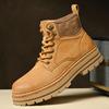 Новые Высококачественные Мужские Модные Короткие Ботинки Осень-Зима 2024 Пара Толстая Подошва Высокий Верх Зимние Ботинки Уличная Спортивная Повседневная Обувь