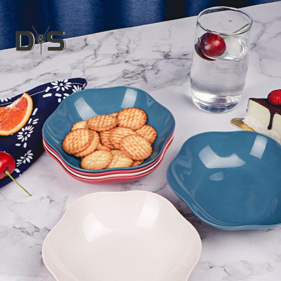 Fruit Plate Reusable Wear-resistant Plastic Anti-skid Snack Dish Bowl