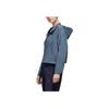 Adidas Logo Print Drawstring Hooded Jacket Women Jackets Blue GD4613