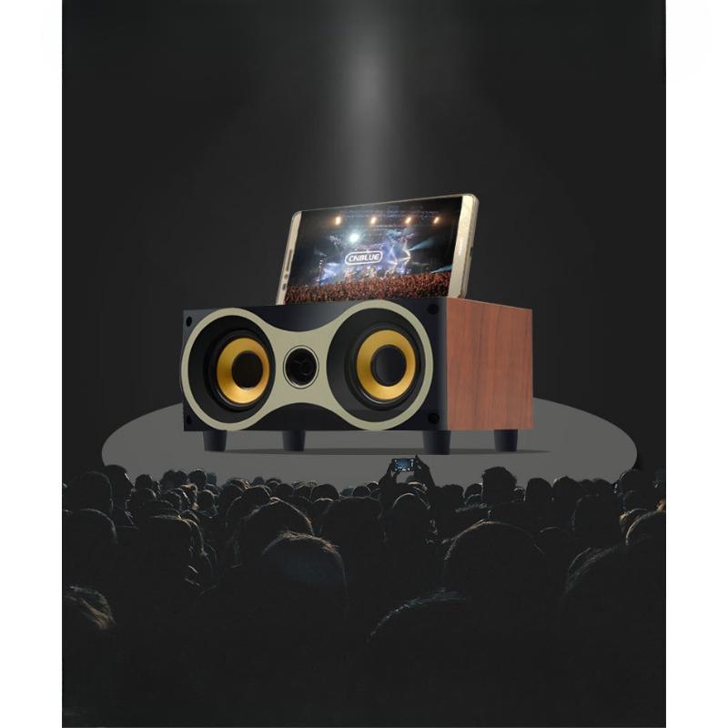 Retro Bluetooth Speaker Small Mini Birthday Gift Subwoofer Wooden Double Speaker Cassette Cassette Speaker