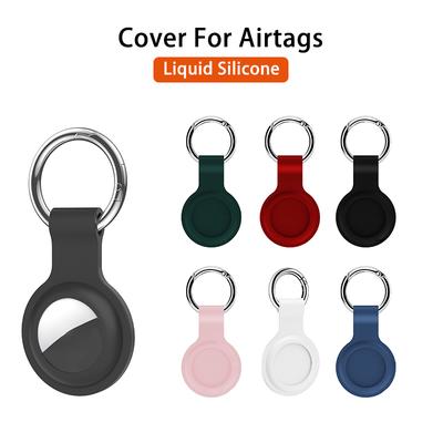 Чехол для Apple Airtags Case Liquid Silicone Protective Shell Tracker Accessories Anti-scratch Sleeve Keychain Air Tag Case