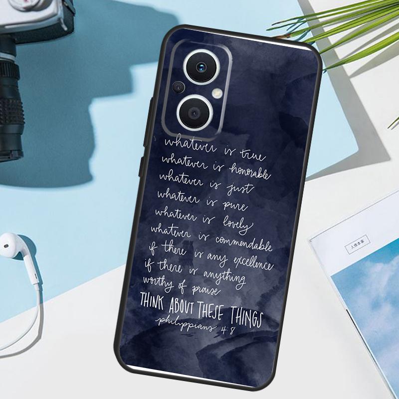 Bible Philippians Jesus Christ Cover For OPPO Reno 12F 11F 13F 14F 8T 7 8 Lite 10 11 12 13 14 OPPO Find X9 X8 X6 X5 Pro Case