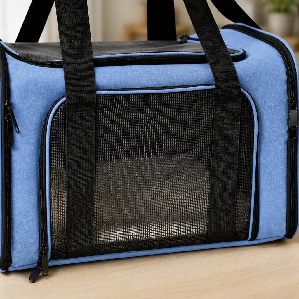Foldable Pet Carrier Bag Portable Cat and Breathable for Health Visits Visits,