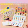 Clip Test Wooden Beads Color Cognition Puzzle Toy For Preschoolers