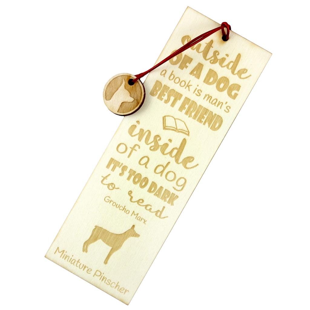 Miniature Pinscher – Dog bookmark, personalized bookmark – Design 01 | Art-Dog