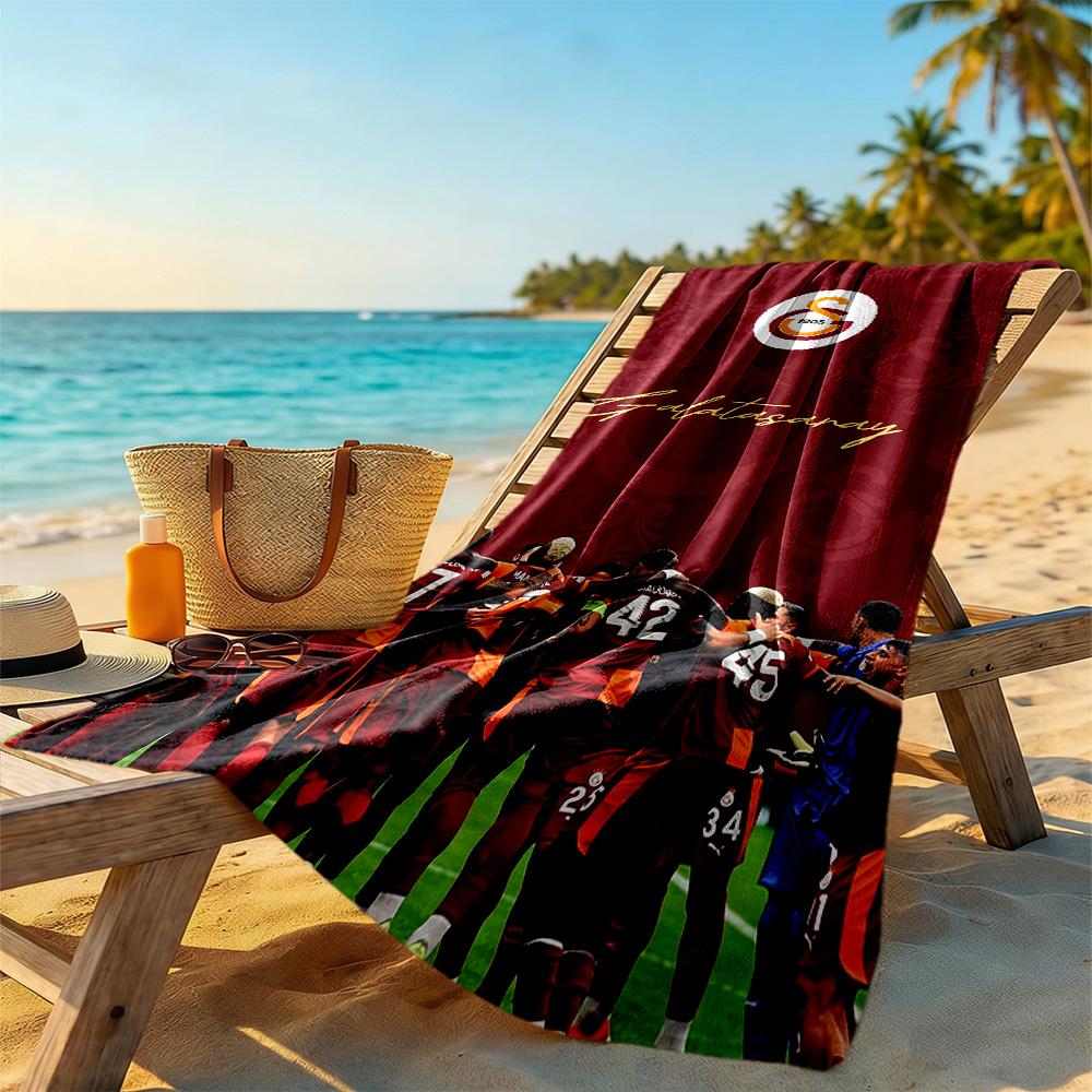 Galatasaray Beach Towel Super Soft Microfiber Quickdry Fabric Comfortable Lightweight