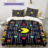 Постельное белье с узором Pac-Man, Комплект с одеялом, Пододеяльник, Наволочка, Домашний подарок на день рождения (1 пододеяльник + 2 наволочки, без наполнителя)