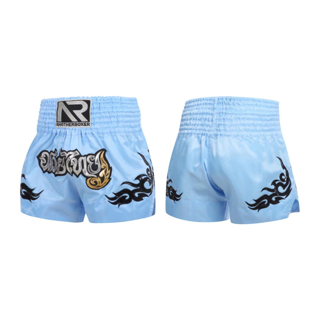 Adult And Child Muay Thai Training Boxing Shorts Leather Covered Embroidered Shorts