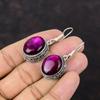 Серьги с фиолетовым огненным лабрадоритом, серьги из стерлингового серебра 925 пробы, серьги с драгоценными камнями, ювелирные изделия ручной работы, винтажные серьги, подарок для ее дизайнерской серьги