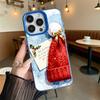 Красная вязаная рождественская шапка Жесткий чехол для телефона для Iphone 16 15 14 13 12 11 Pro Max Mini Ударопрочный Защитный чехол от царапин