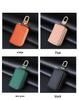 Стильный кожаный держатель для автомобильных ключей Color Block с двойной молнией