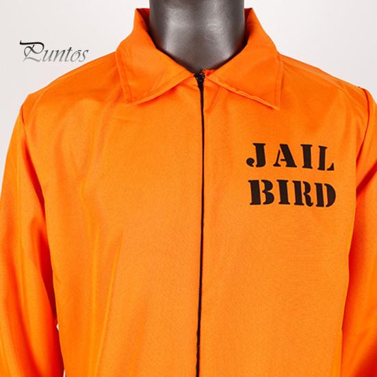 Хэллоуин Узник Косплей Комбинезон с наручниками Хэллоуин Унисекс Дети Взрослые Ролевые игры Наряд с длинными рукавами Отворотом Молния Фестивали Вечеринки Шоу